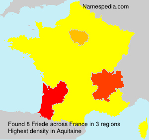 Surname Friede in France Surname Friede in France