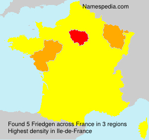 Surname Friedgen in France Surname Friedgen in France