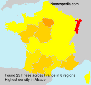 Surname Friese in France Surname Friese in France
