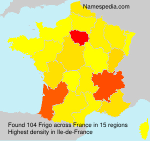 Surname Frigo in France Surname Frigo in France