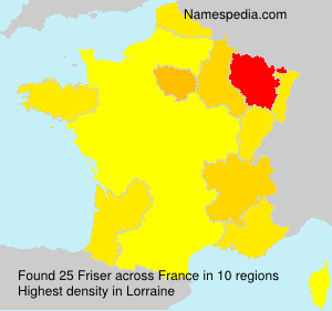 Surname Friser in France Surname Friser in France
