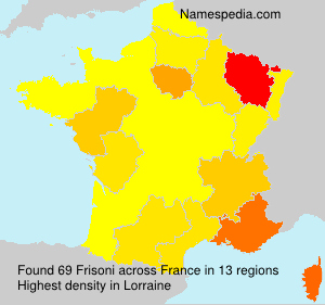 Surname Frisoni in France Surname Frisoni in France