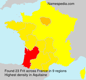 Surname Frit in France Surname Frit in France