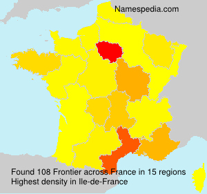 Surname Frontier in France Surname Frontier in France