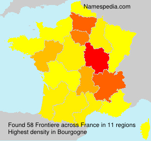 Surname Frontiere in France Surname Frontiere in France