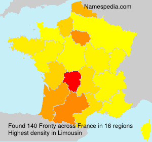 Surname Fronty in France Surname Fronty in France