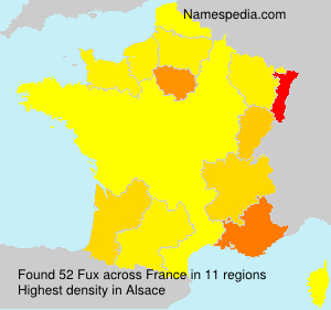 Surname Fux in France Surname Fux in France