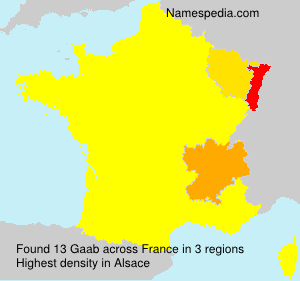 Surname Gaab in France