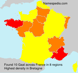 Surname Gaal in France Surname Gaal in France
