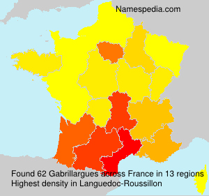 Surname Gabrillargues in France Surname Gabrillargues in France