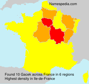 Surname Gacek in France Surname Gacek in France