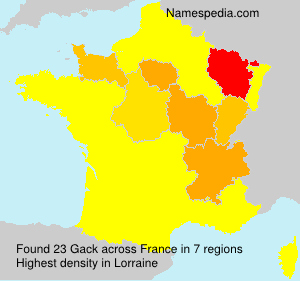 Surname Gack in France Surname Gack in France