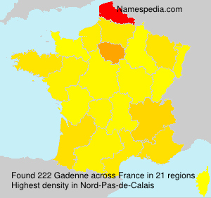 Surname Gadenne in France Surname Gadenne in France