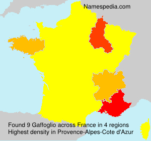 Surname Gaffoglio in France Surname Gaffoglio in France