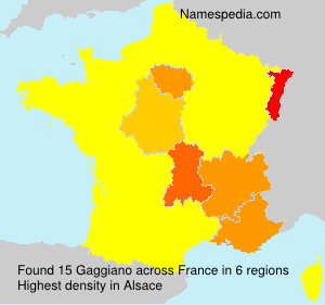 Surname Gaggiano in France