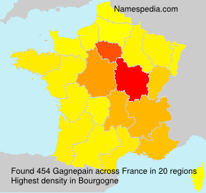 Surname Gagnepain in France Surname Gagnepain in France