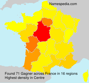 Surname Gagner in France Surname Gagner in France