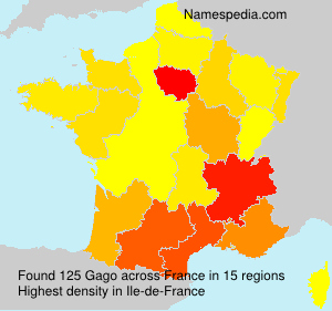 Surname Gago in France Surname Gago in France
