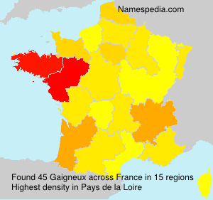 Surname Gaigneux in France Surname Gaigneux in France