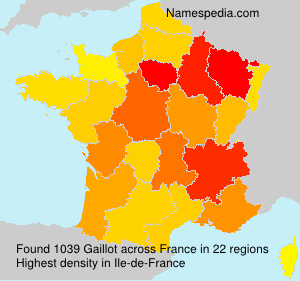 Surname Gaillot in France Surname Gaillot in France