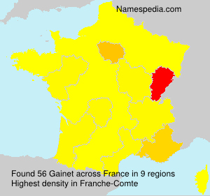 Surname Gainet in France Surname Gainet in France