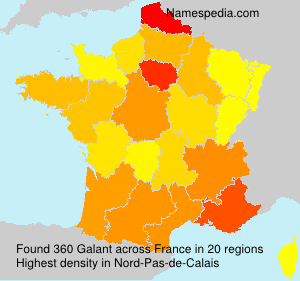 Surname Galant in France Surname Galant in France