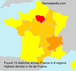 Surname Gallichet in France Surname Gallichet in France