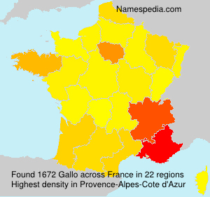 Surname Gallo in France