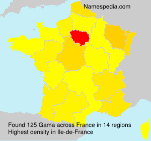 Surname Gama in France Surname Gama in France