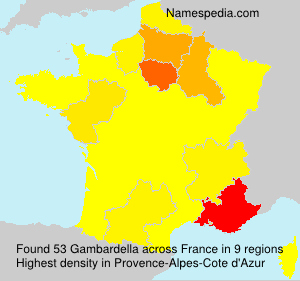 Surname Gambardella in France Surname Gambardella in France