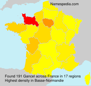 Surname Gancel in France Surname Gancel in France