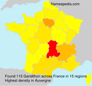 Surname Gandilhon in France Surname Gandilhon in France