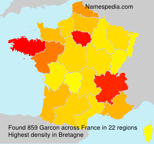 Surname Garcon in France Surname Garcon in France