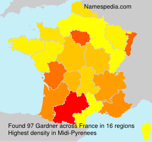 Surname Gardner in France Surname Gardner in France