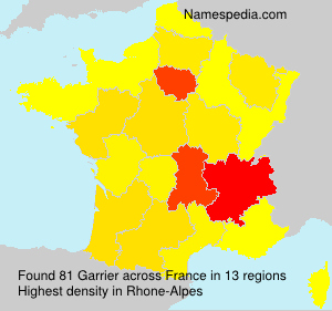 Surname Garrier in France Surname Garrier in France