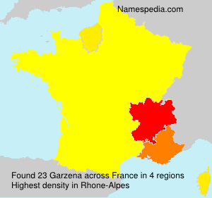 Surname Garzena in France Surname Garzena in France