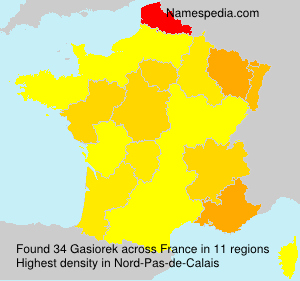 Surname Gasiorek in France Surname Gasiorek in France