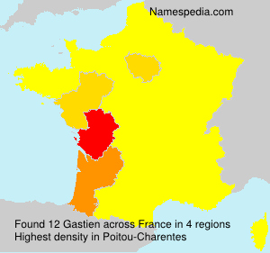 Surname Gastien in France Surname Gastien in France