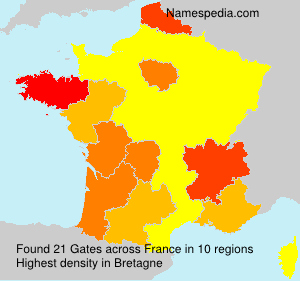 Surname Gates in France Surname Gates in France