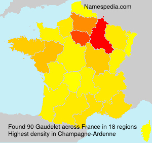 Surname Gaudelet in France Surname Gaudelet in France