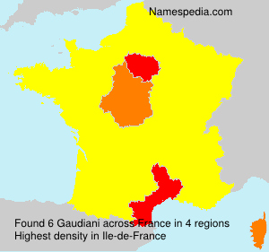 Surname Gaudiani in France Surname Gaudiani in France
