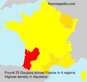 Surname Gaujacq in France Surname Gaujacq in France