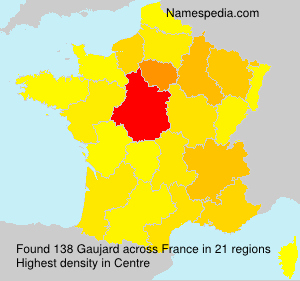 Surname Gaujard in France Surname Gaujard in France