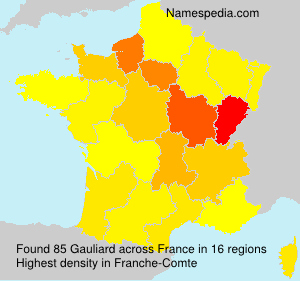 Surname Gauliard in France Surname Gauliard in France