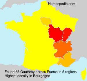 Surname Gauthray in France Surname Gauthray in France