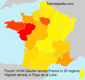 Surname Gautier in France Surname Gautier in France