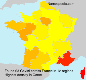 Surname Gavini in France Surname Gavini in France