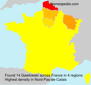 Surname Gawlowski in France Surname Gawlowski in France