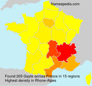 Surname Gayte in France Surname Gayte in France