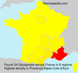 Surname Gazagnaire in France Surname Gazagnaire in France